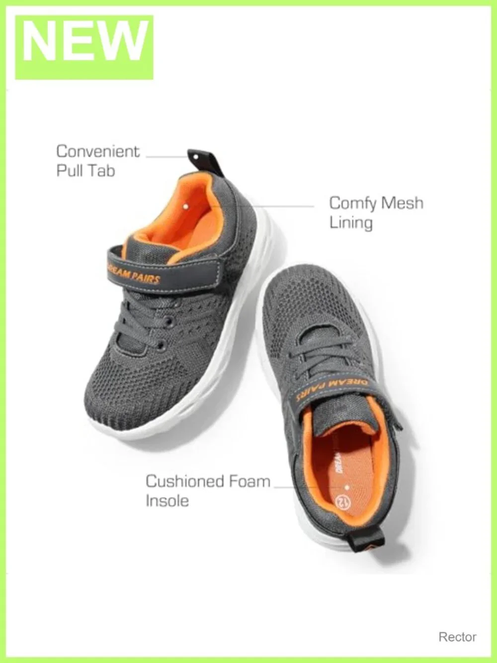 Kids Lightweight Athletic Sneakers Breathable Knit Running Shoes